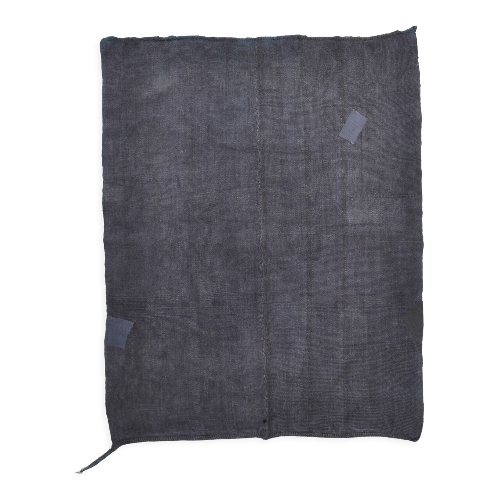 Patchy handmade hemp rug, 164x204cm