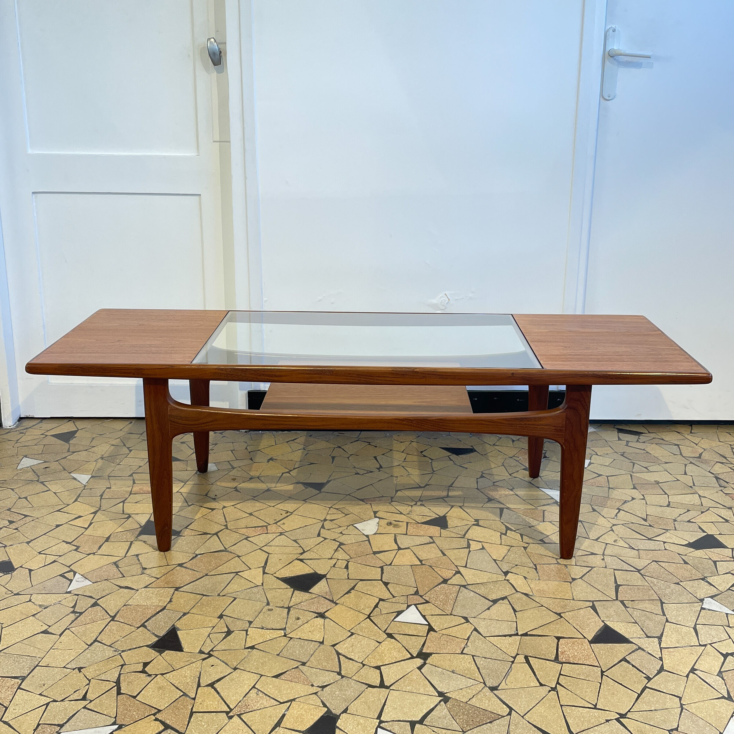 Coffee table Gplan teak & glass