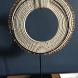 Sculpture tribal necklace Papou in shells