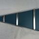 Miroir design en forme de triangle des années 70, véritable ère spatiale
