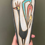 Ceramic dish Odette Dijeux rooster decoration