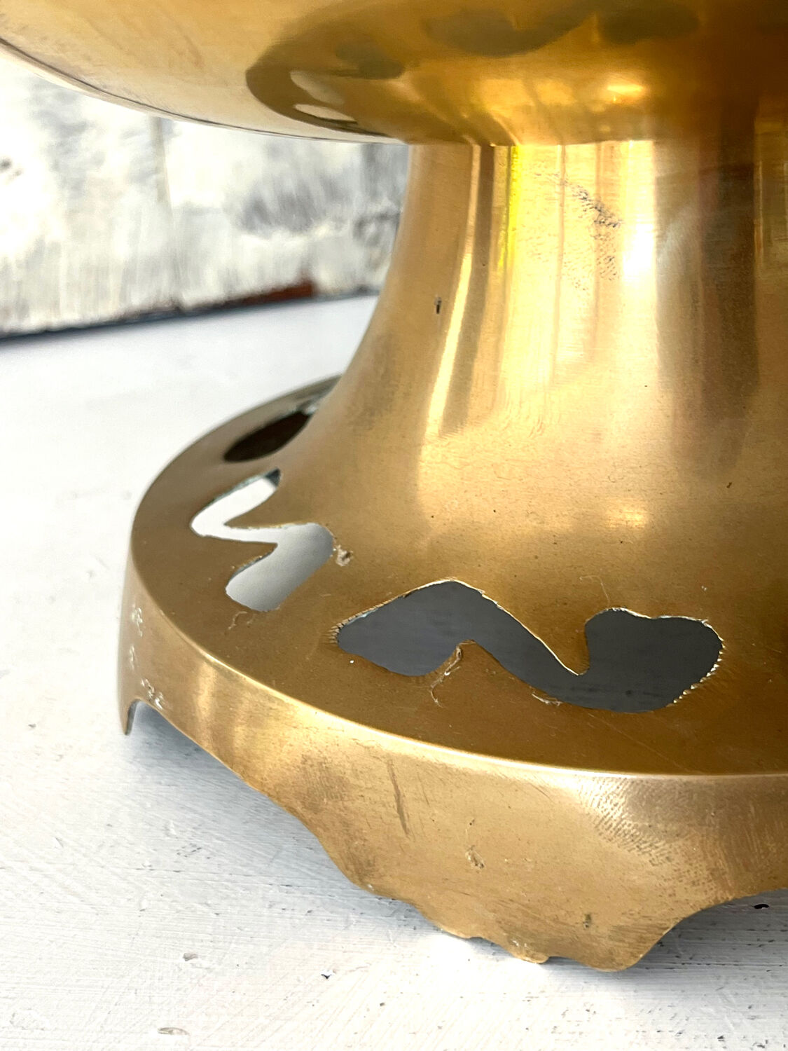 Brass Punch Bowl Set with 12 Cups, Ladle – French Vintage Mid-Century