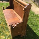Oak and cherry chest bench