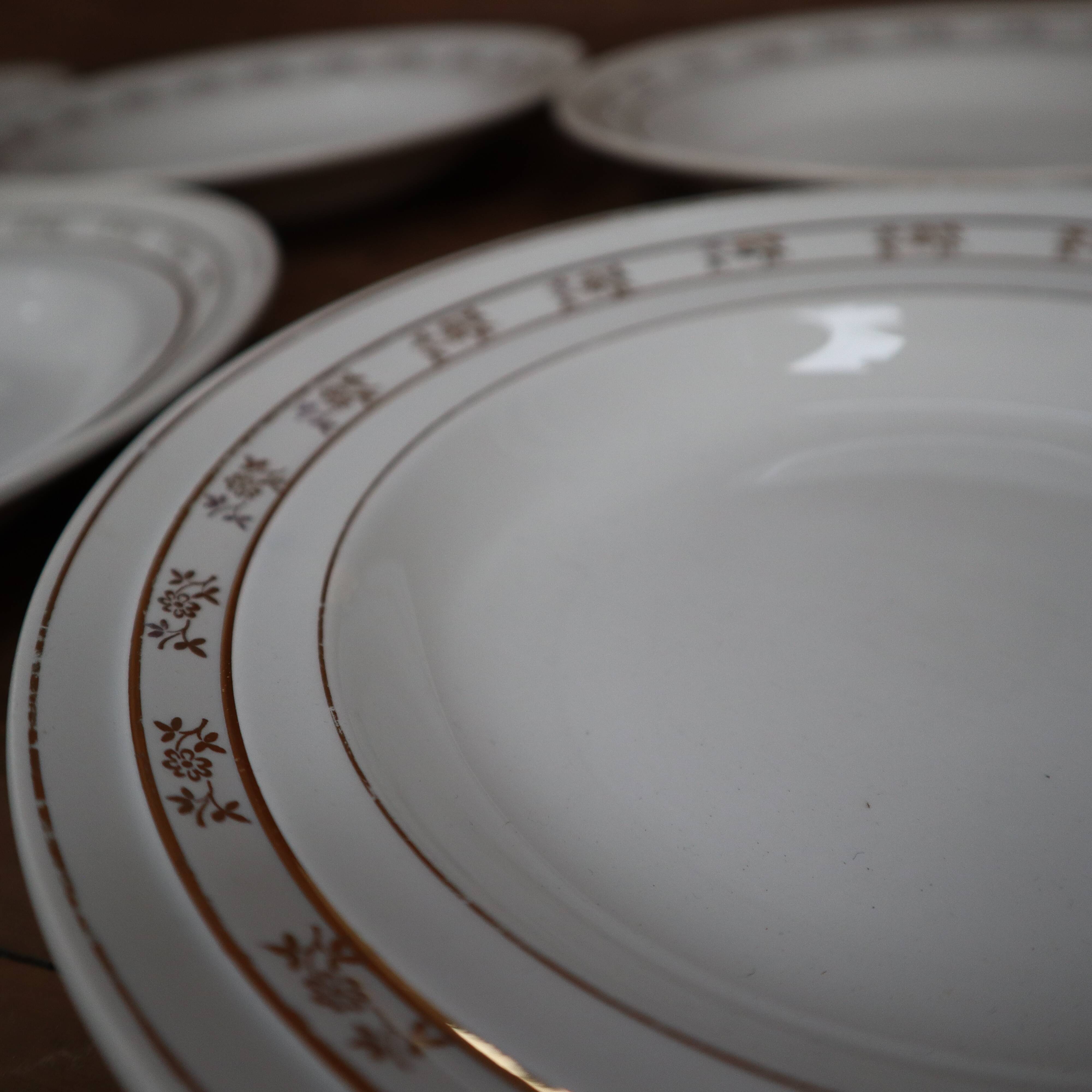 Set of 10 Saint Amand deep plates, "Marguerite" model