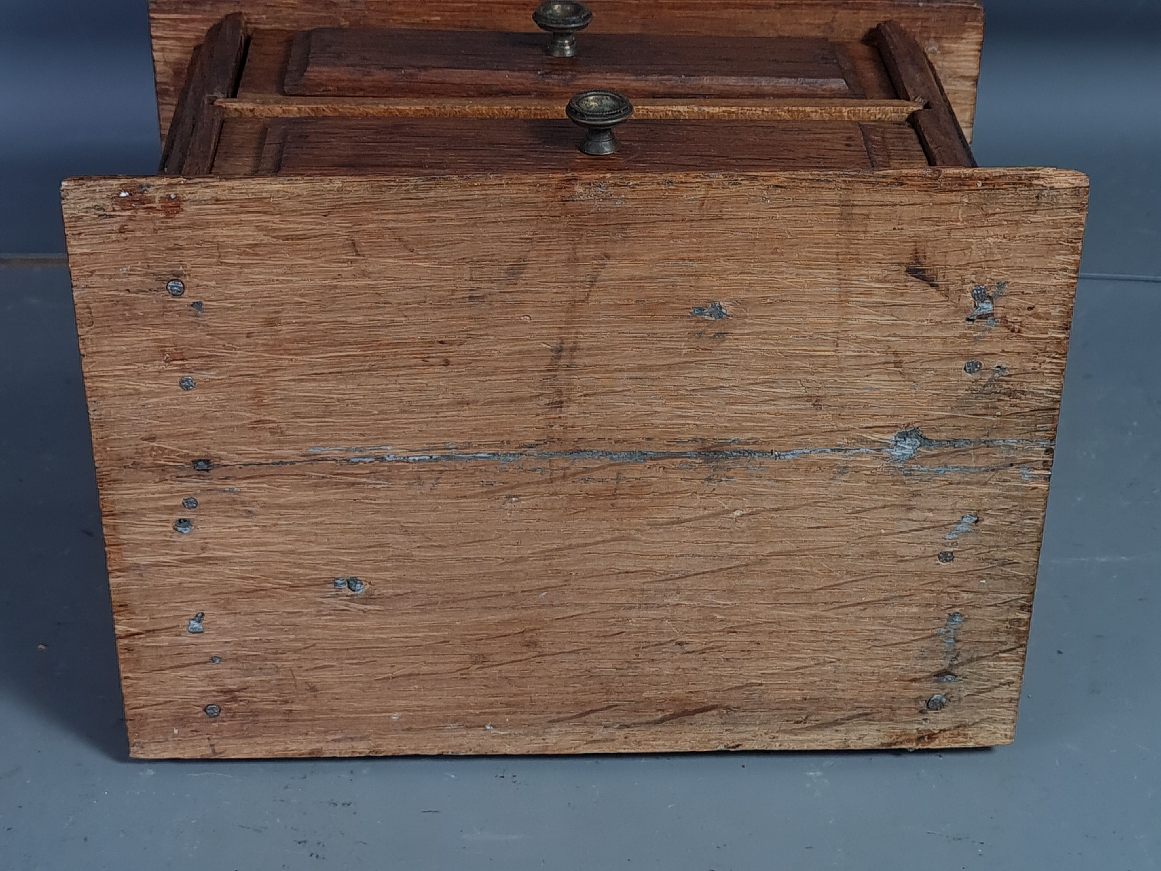 Boite à 4 tiroirs pour couture ou autre rangement en bois de chêne