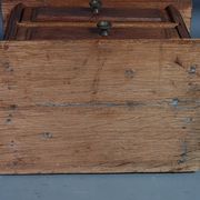 Box with 4 drawers for sewing or other storage in oak wood