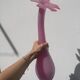Grand vase fleur opaline rose