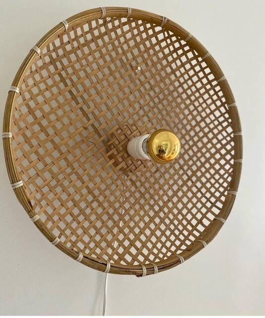 Bamboo wall light
