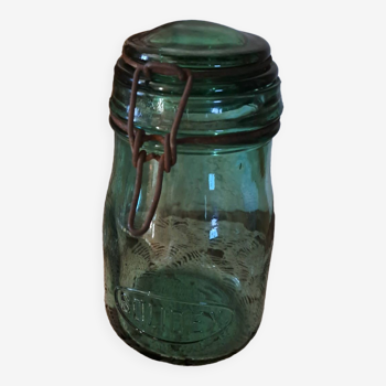 Old green Solidex jar 0.75 l