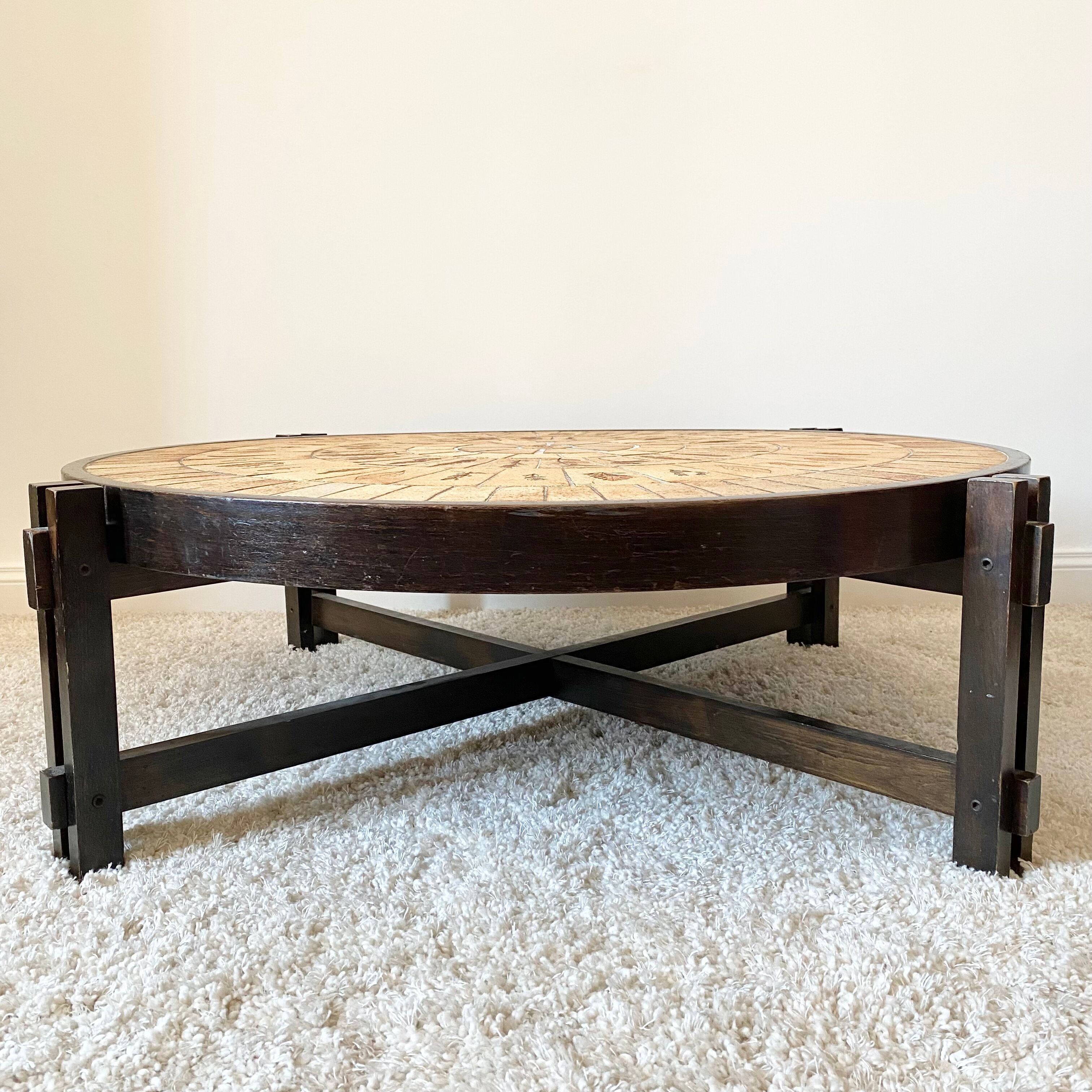Vintage coffee table Roger capron