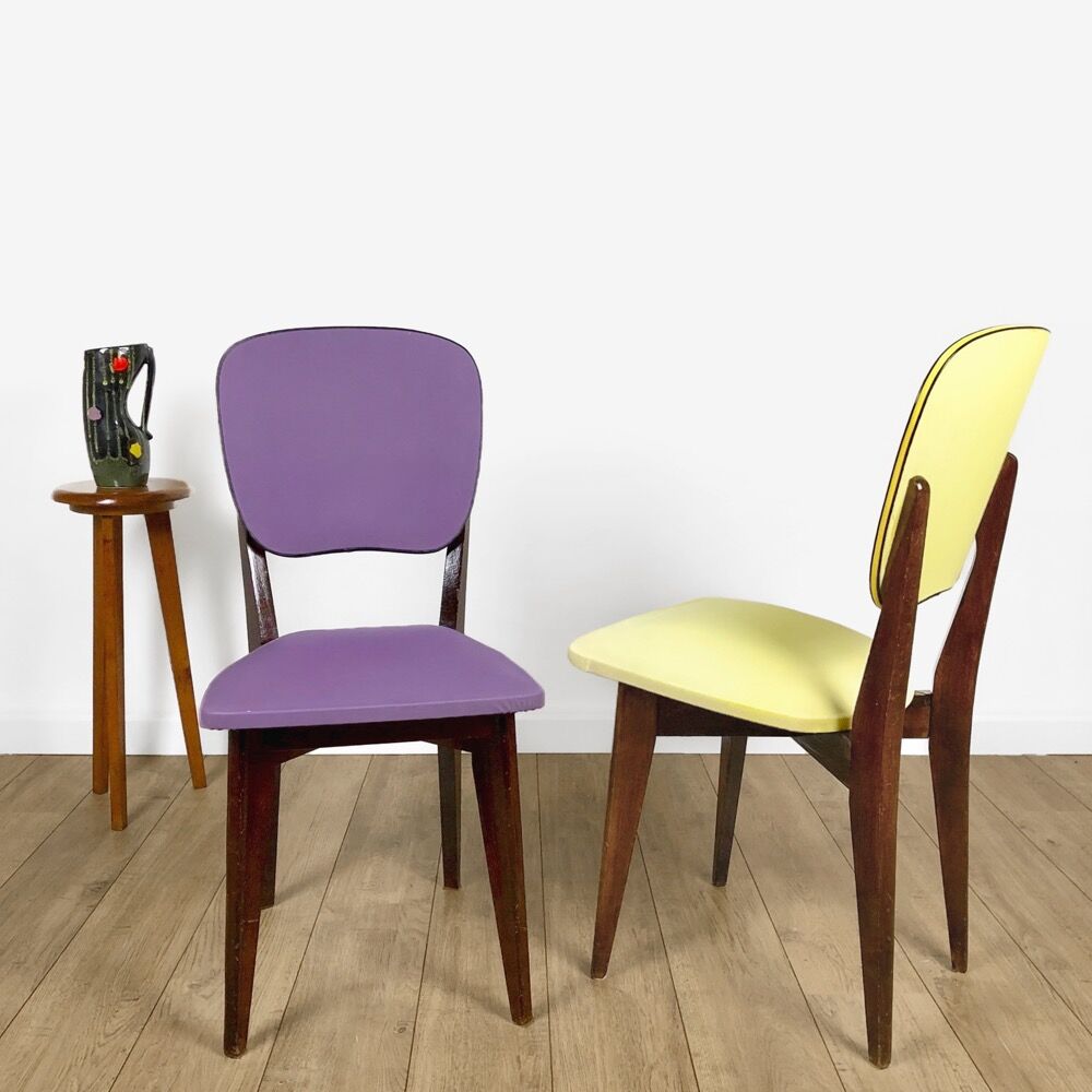 Colorful chair duo