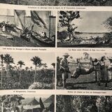 Old map of French West and Equatorial Africa - 1940