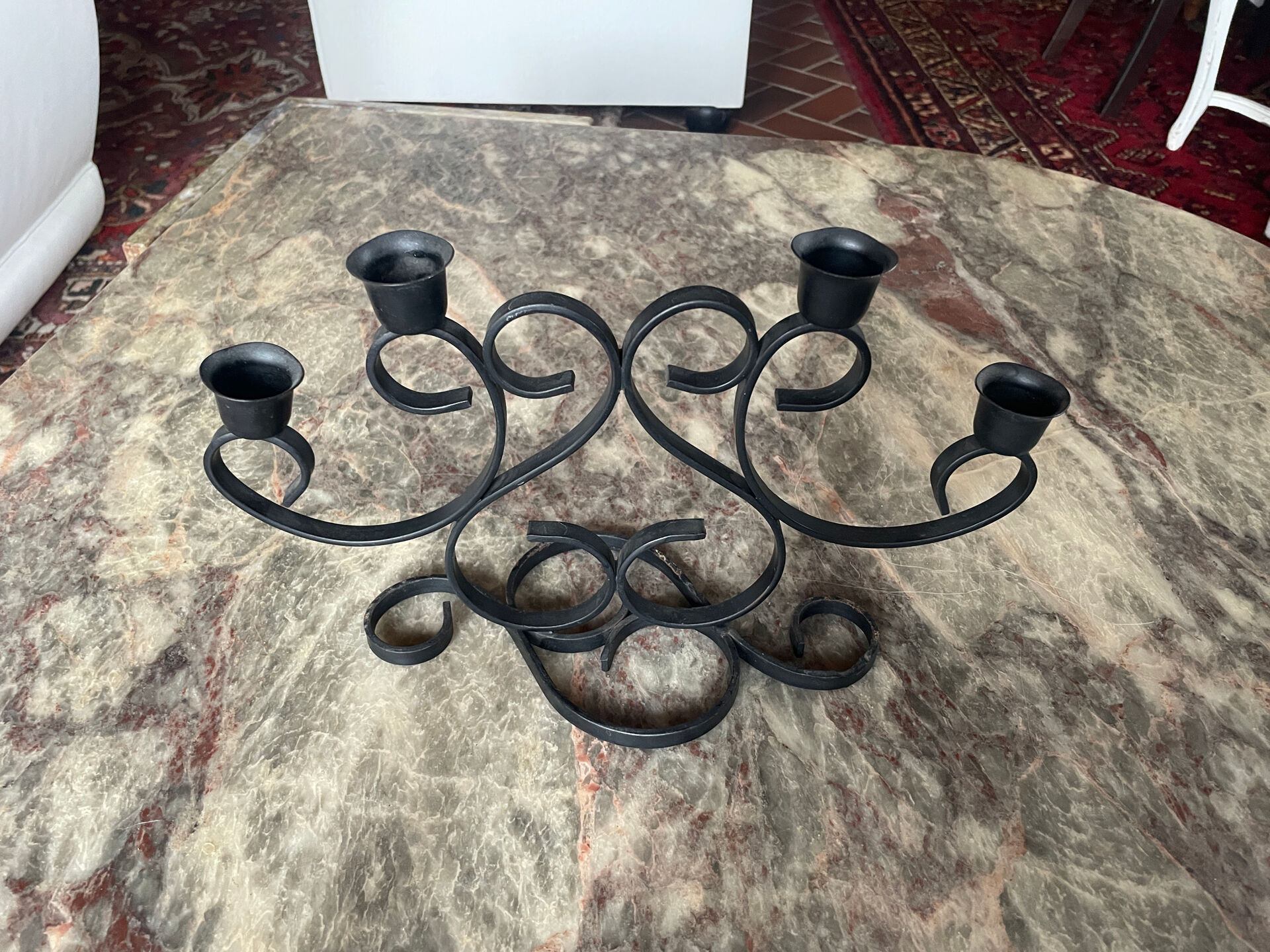 Vintage wrought iron candlestick