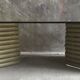 Coffee table smoked glass and wood Flecht workshop, Schütz, made in W Germany