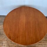 Vintage Round Table in Teak Diameter 110 with butterfly extension