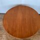 Vintage Round Table in Teak Diameter 110 with butterfly extension