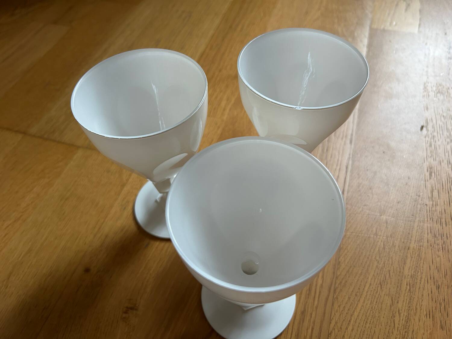 8 verres Cristal d’Arques blanc opaque