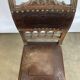 Pair of Henry II wooden and leather chairs