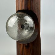60s 70s Wall Lamp Wood Glass Wall Sconce Brutalist Temde Leuchten Switzerland