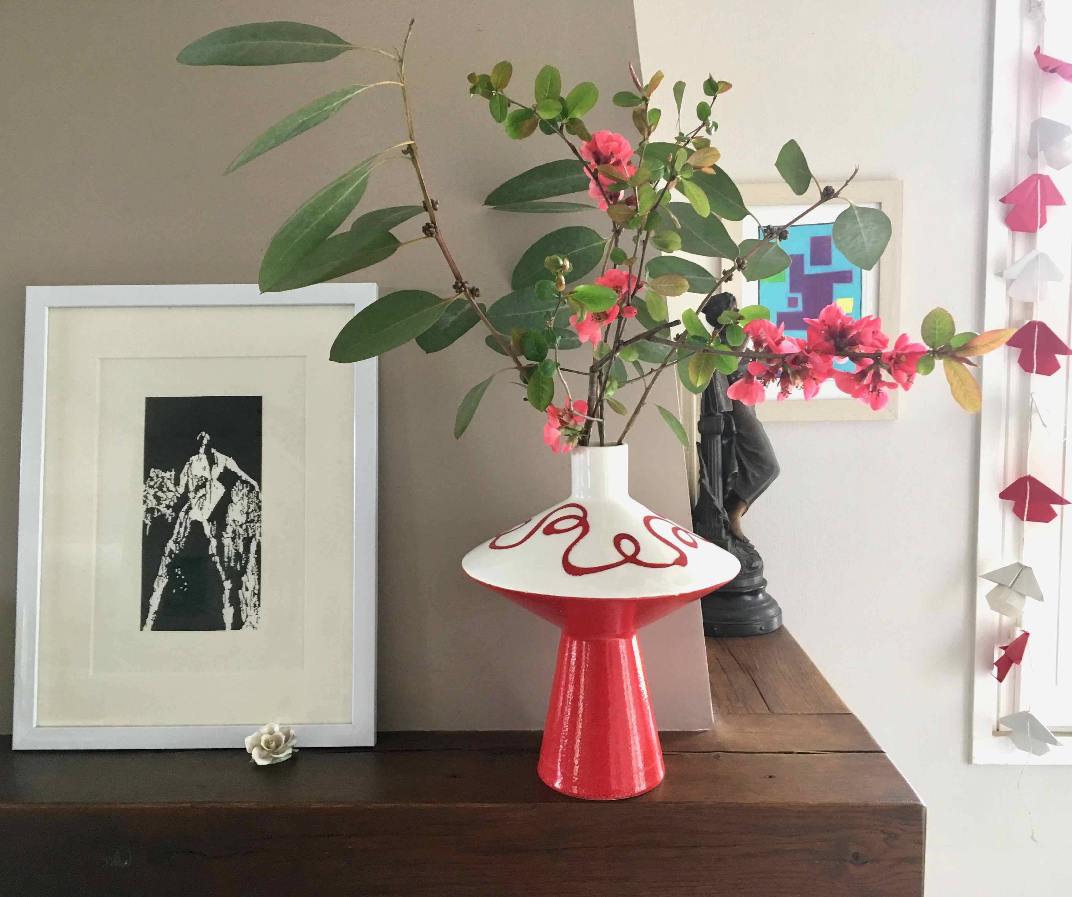 Italian design ceramic vase 1970