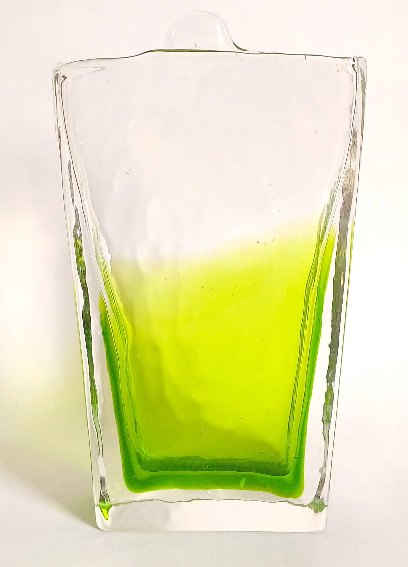 Textured glass wall vase Kumela in the style of Kaj Blomqvist, Finland circa 1960.