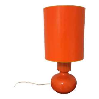 Lampe orange en céramique