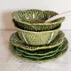 Barbotine dishes, cabbage shape, bowl, vintage