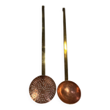 Copper and brass skimmer ladle from the 50s