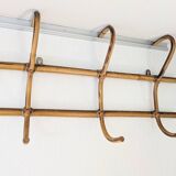 Vintage Rattan Wall Coat Rack