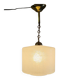 Suspension vintage en laiton et verre - années 60