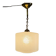 Suspension vintage en laiton et verre - années 60