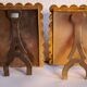 Pair of art deco photo frames in gilded bronze and gilded brass