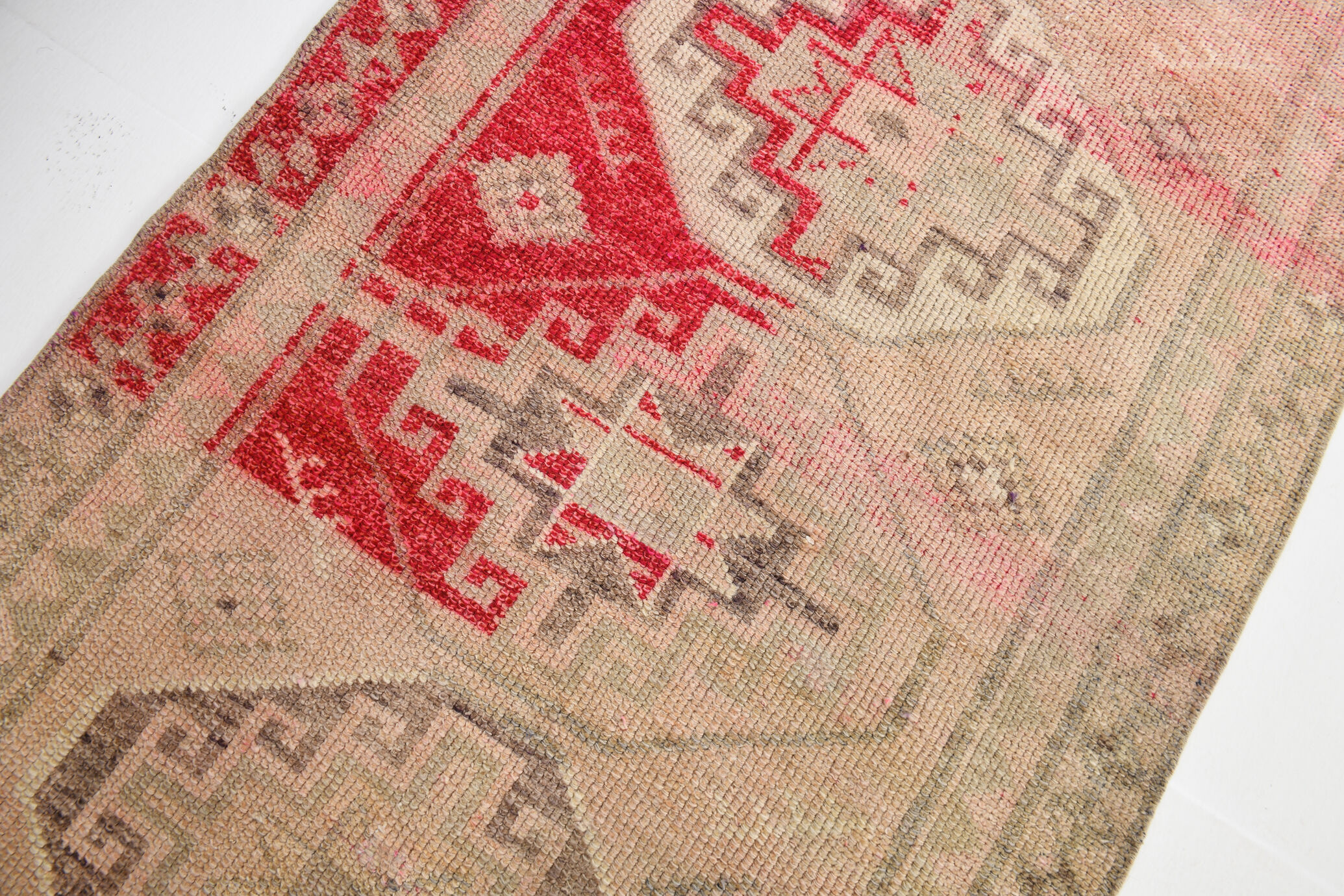 Short turkish runner rug 89x256cm