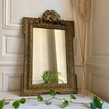 Antique pediment mirror