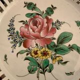 Fruit basket in fine polychrome earthenware KG Lunéville, 1900