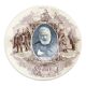 Old plate of Sarreguemines - Series les Grands Hommes - Victor Hugo