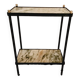 Old marble brass metal console.