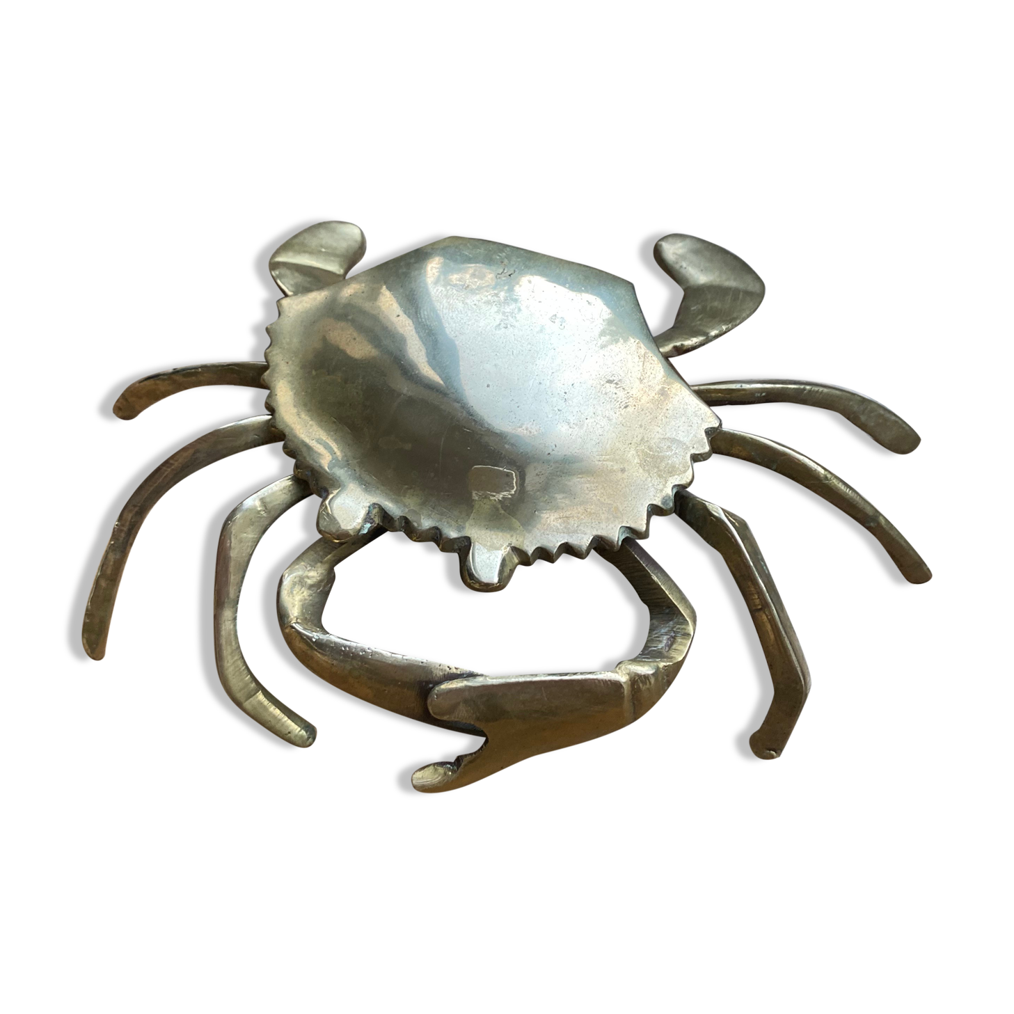 Brass crab ashtray