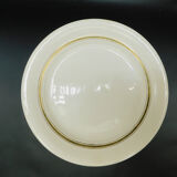 Set de 8 assiettes plates Villeroy & Boch Mettlach crème et Or.