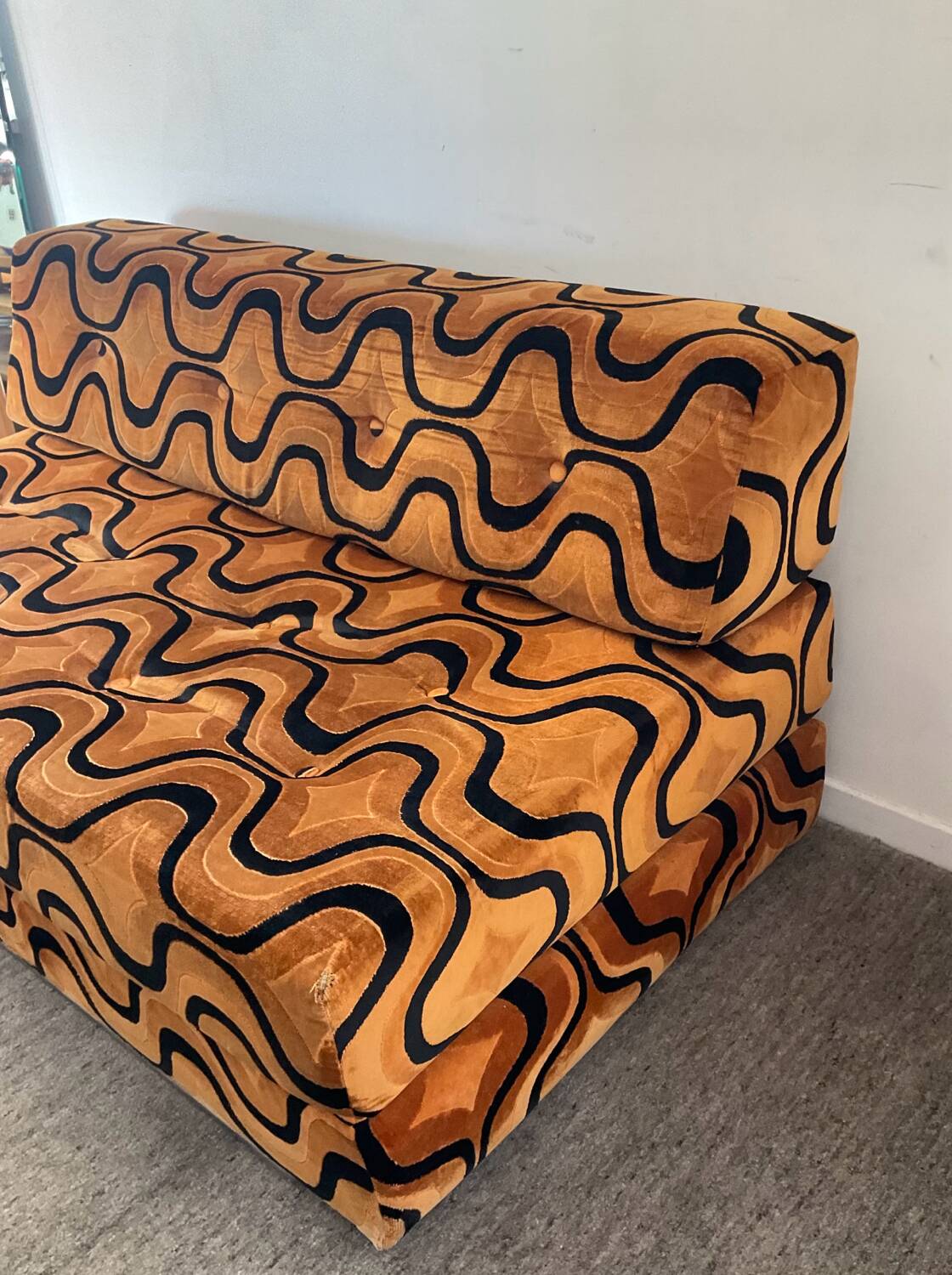 Space Age sofa convertible armchair 70s
