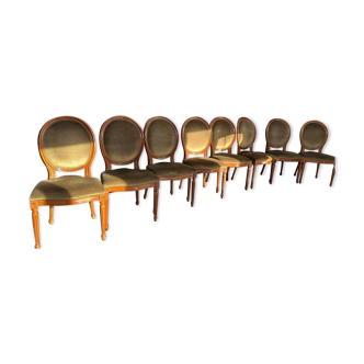 8 chaises médaillon