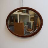 Antique mahogany oval mirror