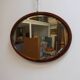 Antique mahogany oval mirror