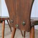 Set of 6 Vintage Brutalist Wooden Chair / Rustic Farmhouse Dining Chair