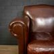 Ensemble de fauteuils en peau de mouton hollandais avec repose-pied
