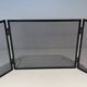 Three-Panel Fire Screen in Expanded Steel Mesh. France. Circa 1970.