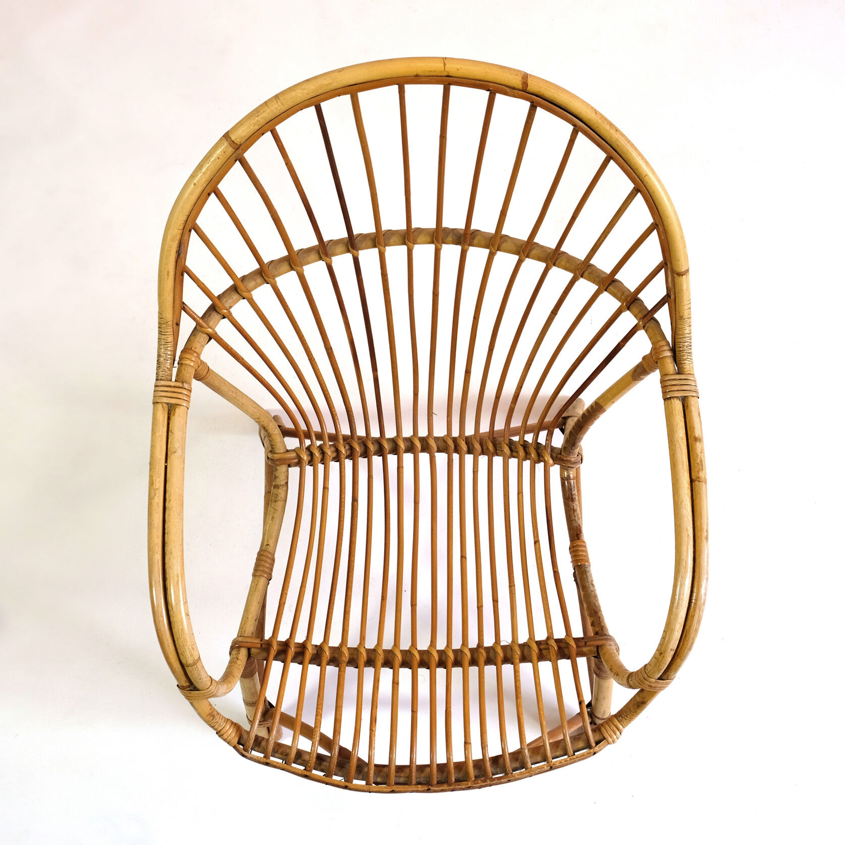 Fauteuil rotin des années 60-70