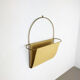 Vintage Brass Wall Hanging Magazine Holder, Austria, 1950s