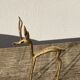 1970s gilded brass antelope