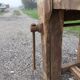 Old walnut workbench
